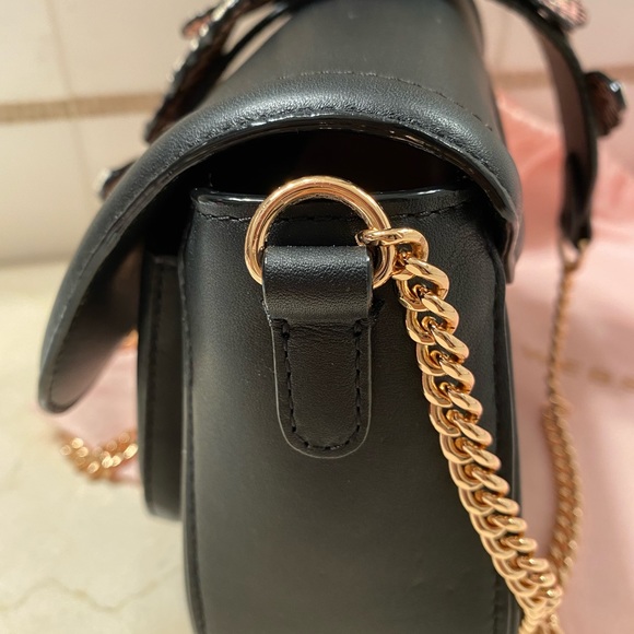 Sophia Webster Black Shoulder Bag with Pink Butterfly Accents - Picture 4 of 10